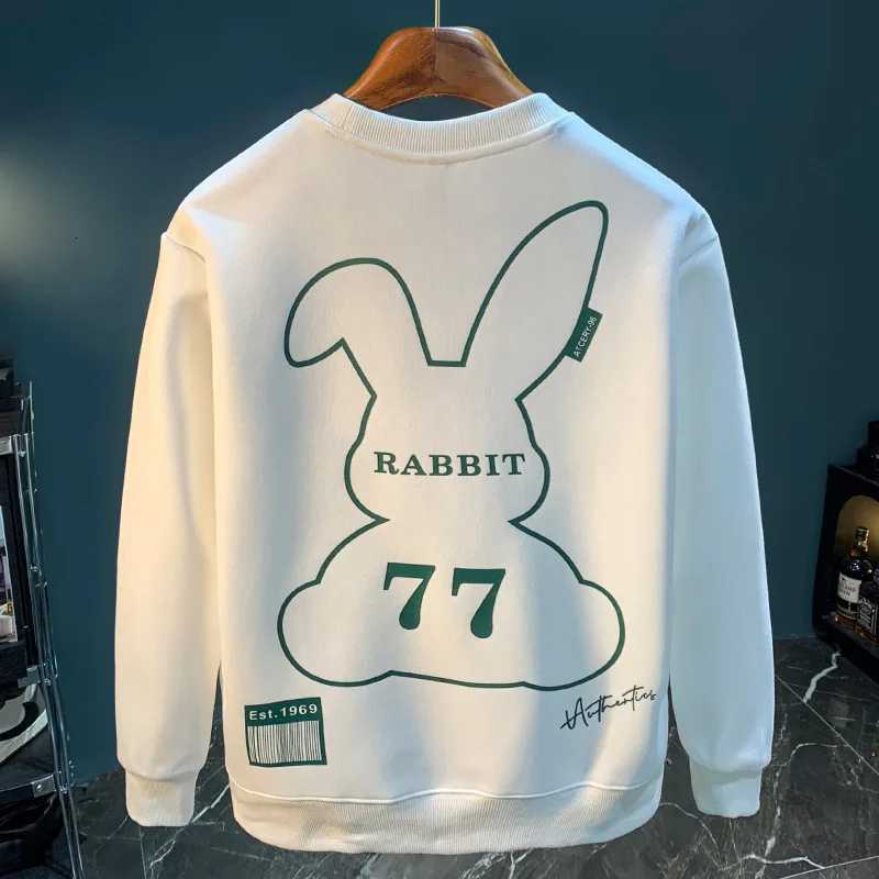 2024 autumn crew neck sweater mens street trend fashionable printed embroidered casual loose pullover long sleeve clothes W251020