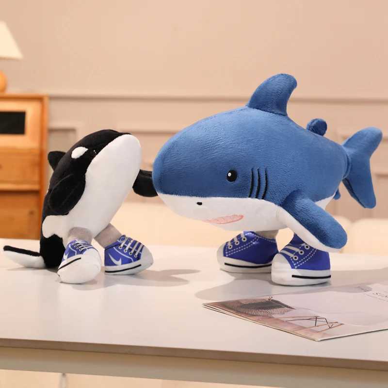 Cute Shark Plush Toy Italian Brainrot Animals Tralalero Tralala Cartoon Ai Stuffed Doll Pendant Creative Room Decor Kids Gifts J251020