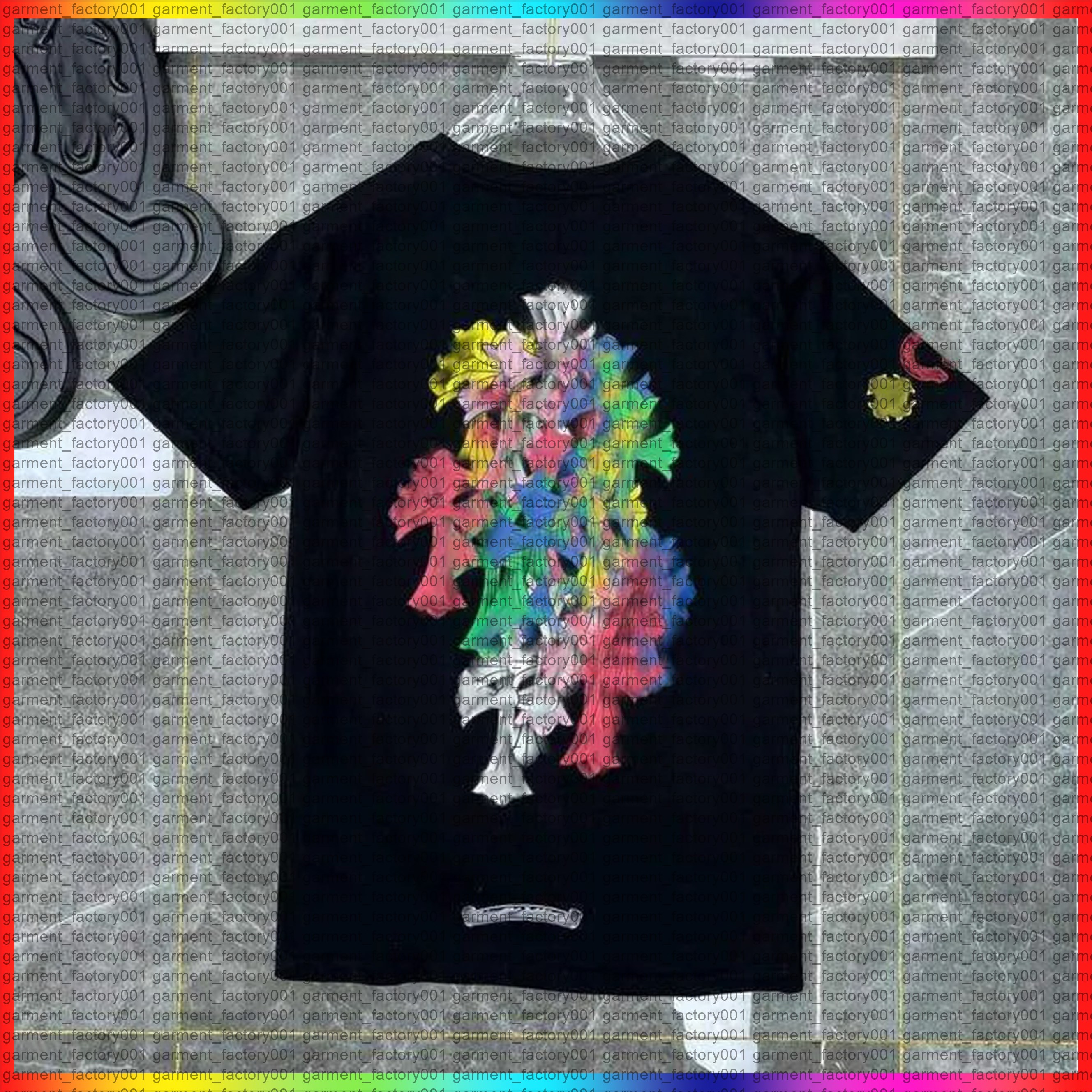 5A New Designer T Shirt Fashion graphic tee 2025 Top Sell chrome T Shirt Embroidered Letters Summer Luxurys Fashion Tops Shirts Men Loose Tees us size S-XL 01
