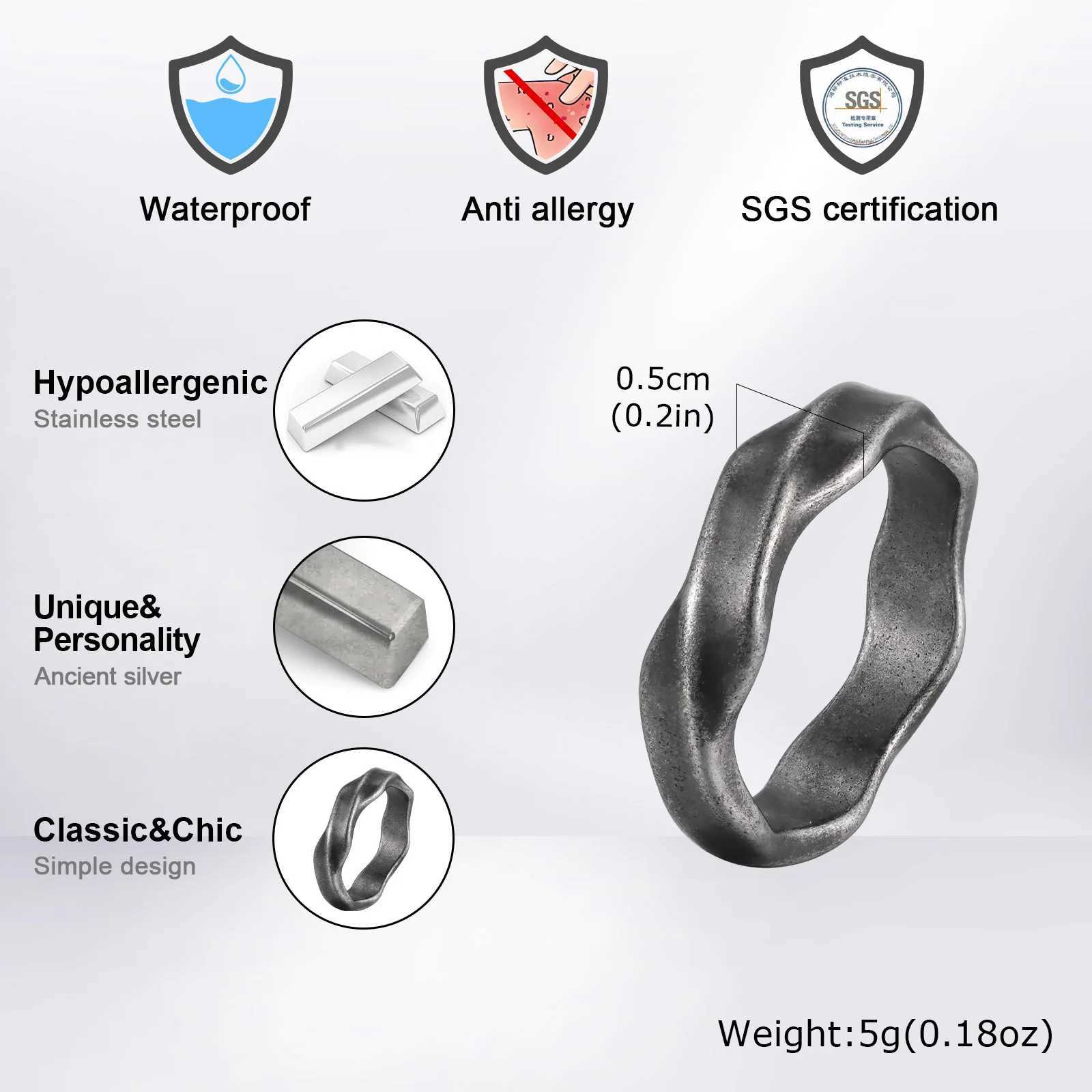 Simple Mobius Rings for Men BoysStainless Steel Simple Couples Finger RingPunk Vintage Jewelry Gifts J251020