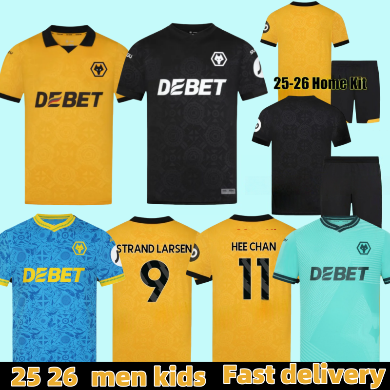 25 26 Wolverhamptones WoLvEs soccer jersey KALAJDZIC N.SEMEDO JOSE SA S.BUENO GOMES DAWSON football shirt men kids kit