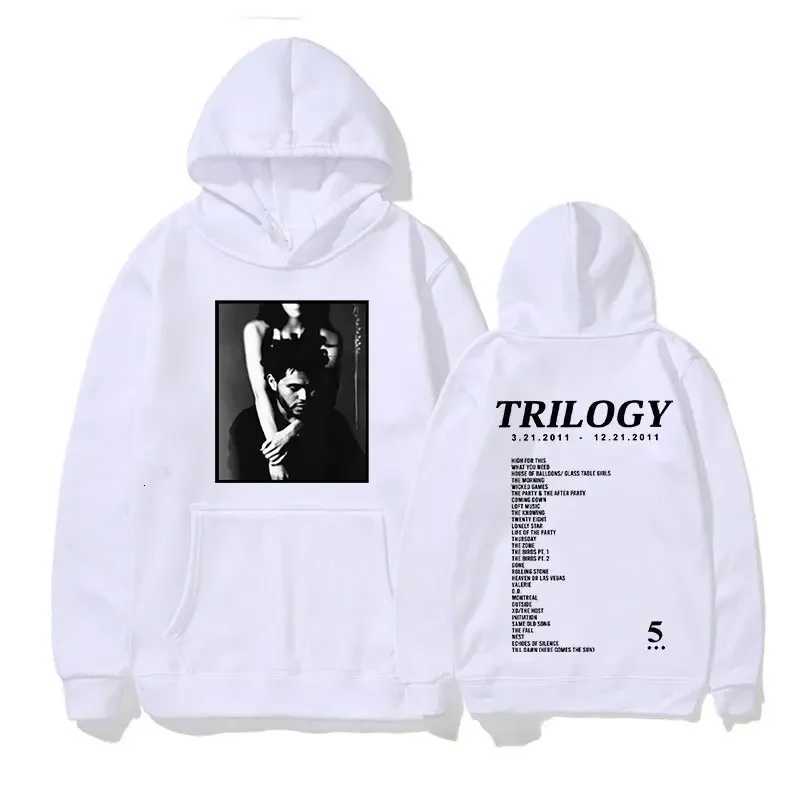 Large hooded sweatshirt with mens The Trilogy MUsic album print hiphop trend sweater sweatshirt unisex casual wear W251020