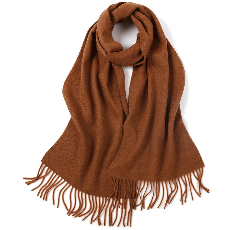 Winter Pure Long Cashmere Scarf Women Real Cashmere Scarf Warm Thick Soft Solid Shawl Ladies Wrap 251027
