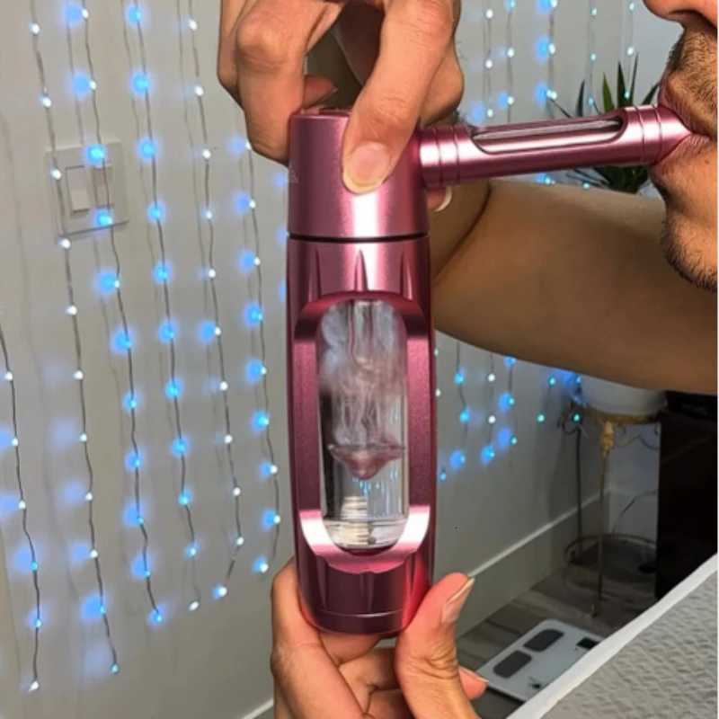 Portable 591 Water Tobacco Smoking Pipe Aluminum AlloyGlass Hookah Shisha Filter Pipes Hose Cigarette Holder for Man Gift Y251020