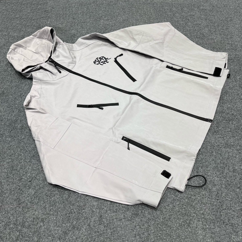 Mertra Men's Jackets Streetwear Brand Jacket Windproof Waterproof Hood Embroidered letter windbreaker jacket Sports casual zip-up jacket