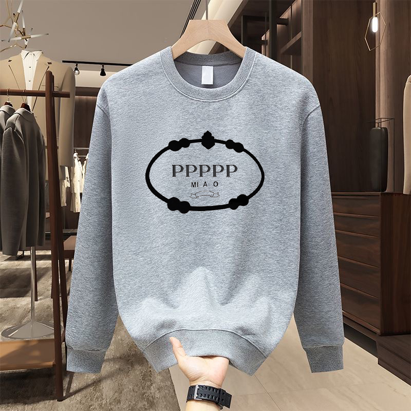 Designer trendy American sweatshirt letter printed long-sleeved men's pure cotton autumn and winter loose fashionable sweater for men and women