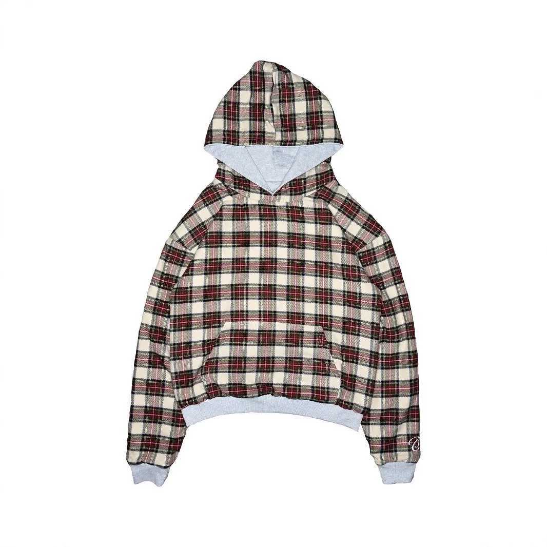 Korean Style Waffle Checkered Reversible Street Hiphop Hoodie Y2k Streetwear Hoodies Women Gothic Harajuku Zip Up Sweatshirt W251020