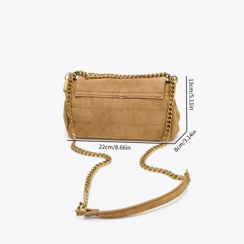 SUEDE SHOULDER BAG Womens Fashion Handbags Top Handle Underarm Bag Small Baguette Bag with Crossbody Strap 251015
