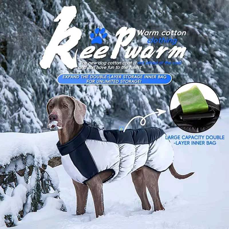 Dog Autumn Winter Warm Thick Fleece Reflective Coat et Vest Waterproof Cotton Padded Clothes for Small Medium Large Dogs C251030