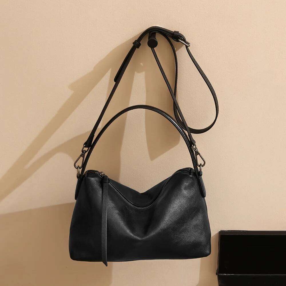 Retro Lazy And Trendy Layer Cowhide Pillow Niche Design, Commuting Minimalist Armpit Bag, High-End Handbag For Women Suotong251020 Suotong1020