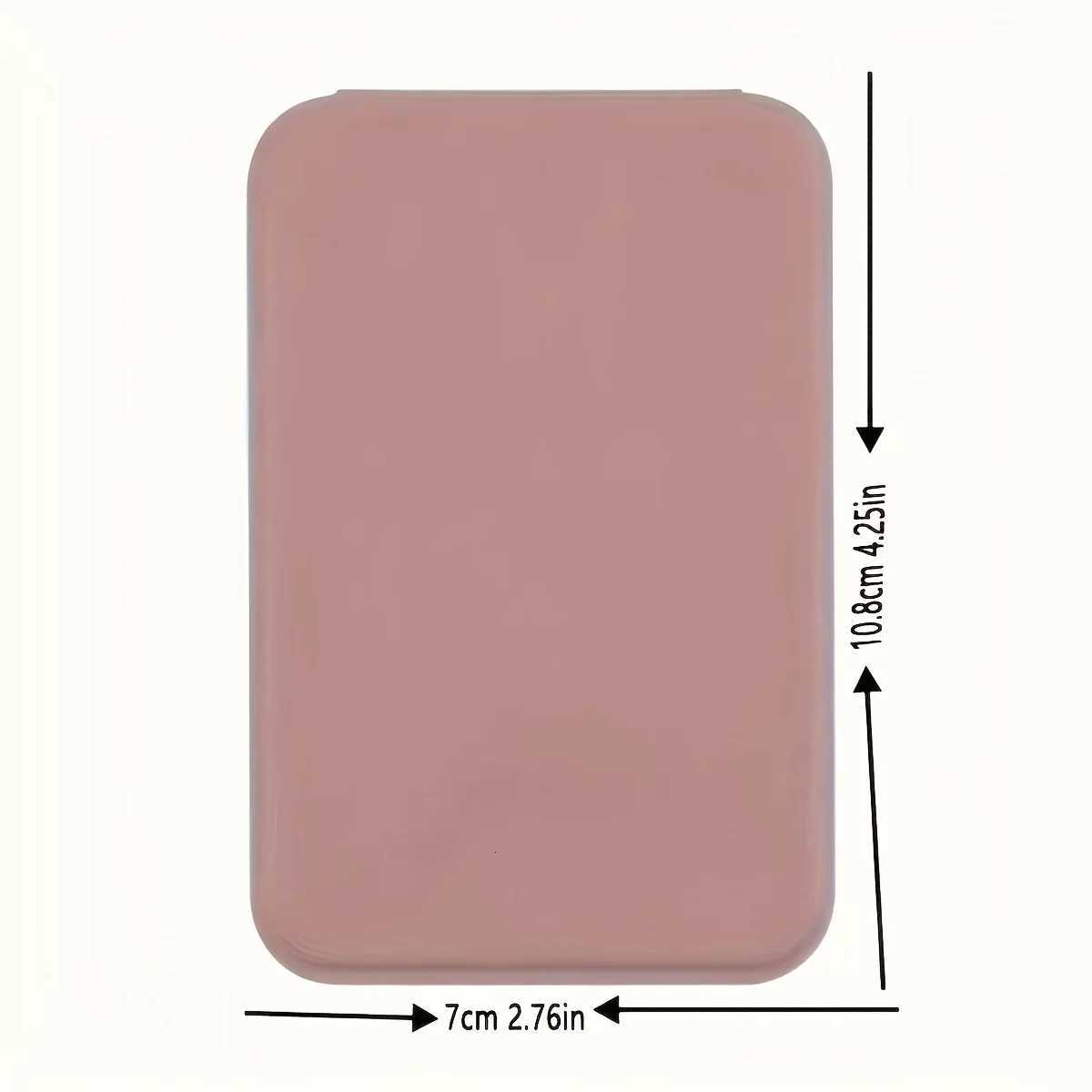 1pc Elegant Folding Mini Makeup Mirror with PU Stand Portable Glass Cosmetic Mirror Hand Washable for Dorm and Desktop Use C2510201