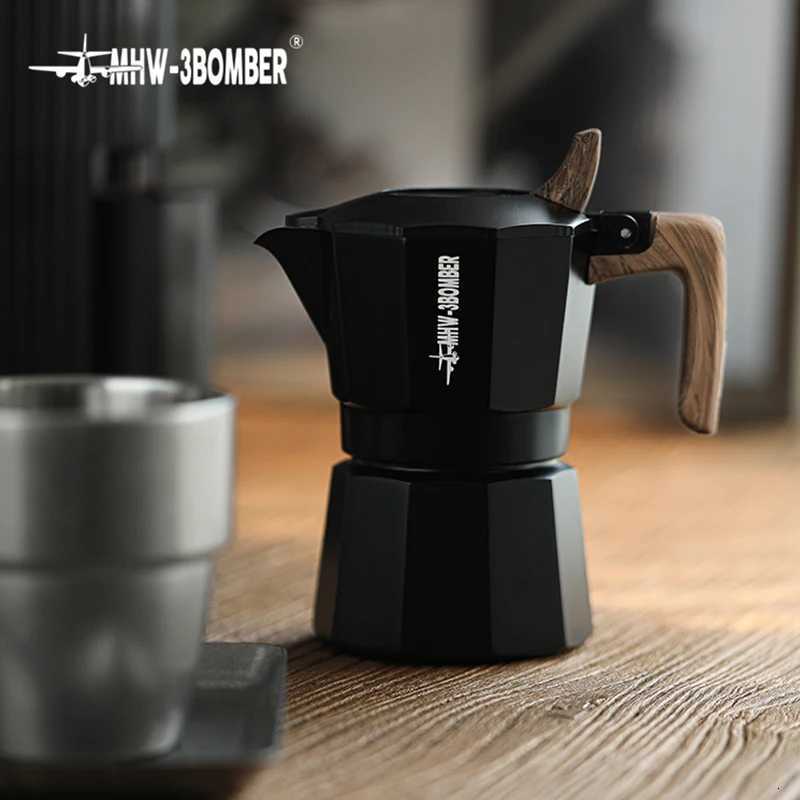 MHW3BBER Coffee Maker Moka Pot Double Valve resso Italian Cuban Coffee hine Caf Brewing Tools He Barista Accessories Y251020