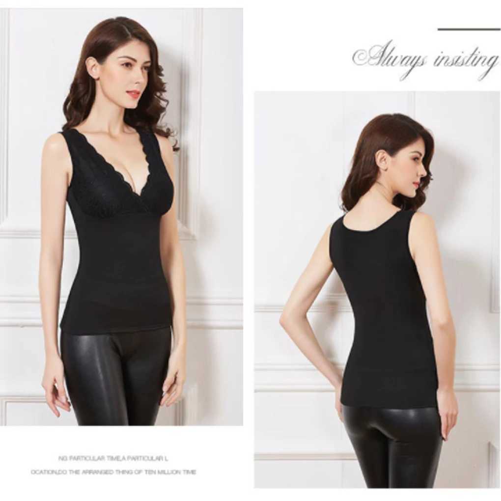 Women Thermal Vest Sleeveless Basic Top Cold Weather Underwear ComfortableT251020