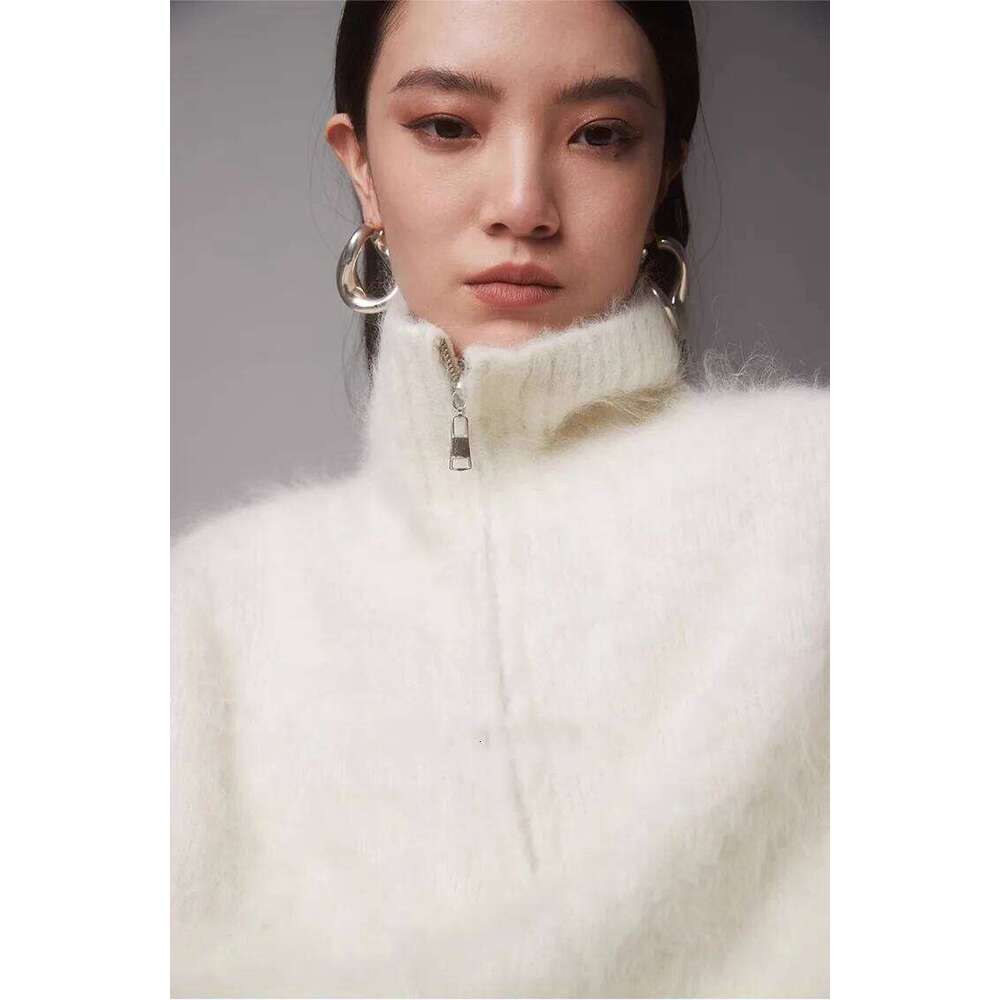 Winter New Stand-Up Collar Pullover Fluffy Mink Cashmere Sweater Long Sleeves Women High Quality Jz001 251020 251020
