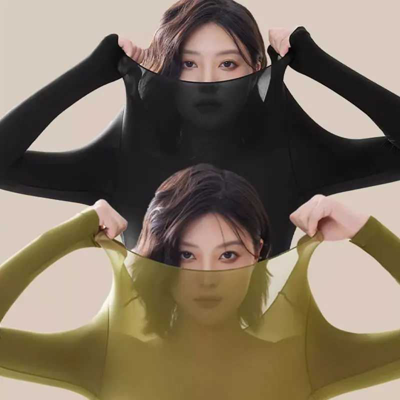 Set Autumn Winter Warm Thermal Women Seamless High Elastic Thermal Underwear Pajamas Set Long Sleeve Bottoming Top Long JohnsT251020