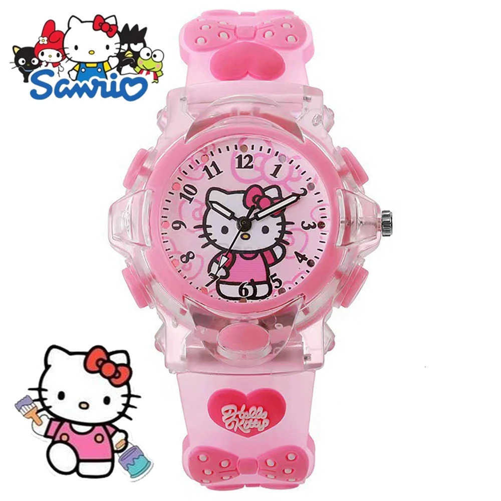 Sanrio Sanrio Watch Melody Cinnamoroll Children LED Luminous Watch Kuromi Hello Kitty Student Wrist Watch Kids Birthday Gift Toy L251020
