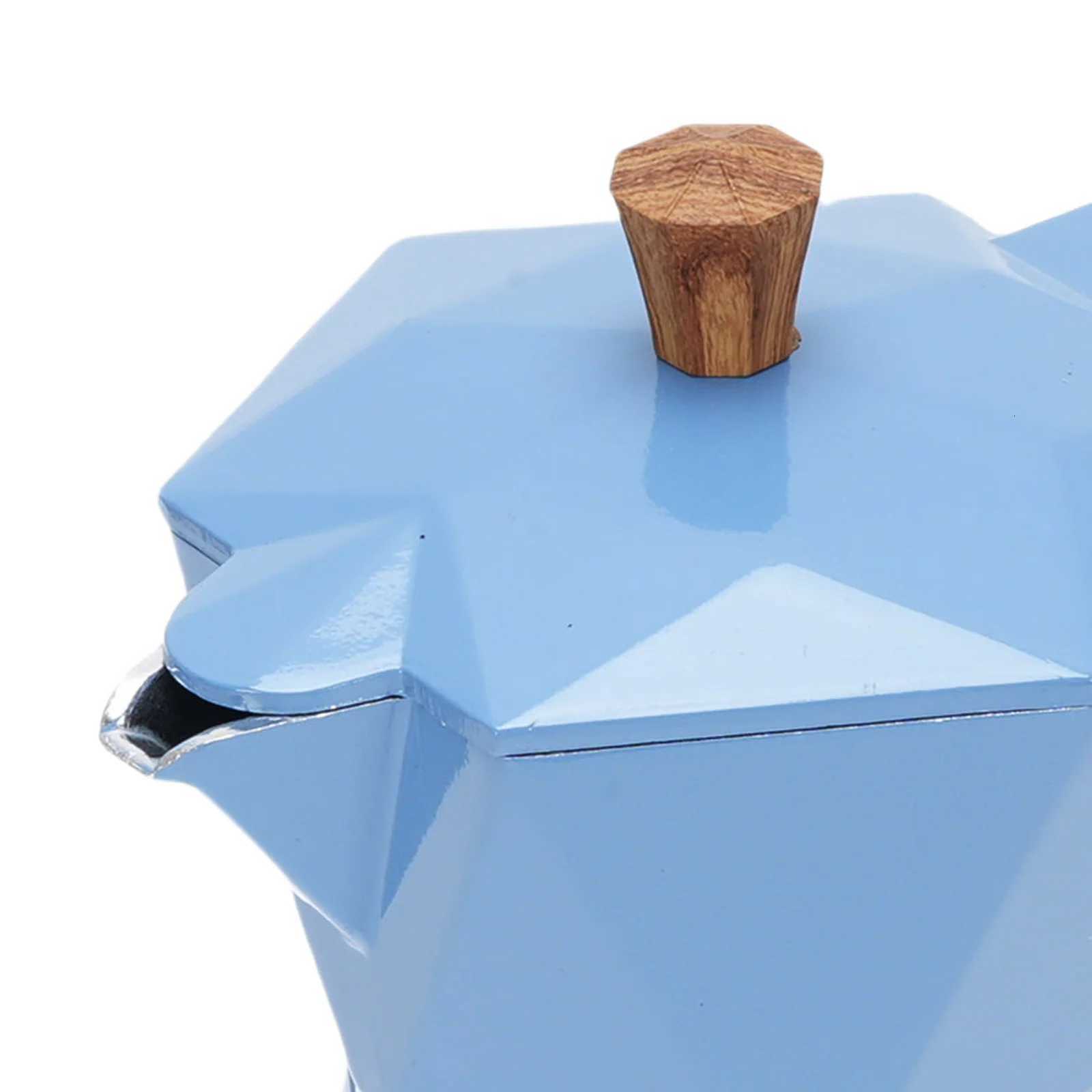 Stovetop Coffee Maker Anodi Anti Scald Italian Coffee Maker Aluminum 2 Cup Dual Valve Portable with Handle for Brewing Y251020