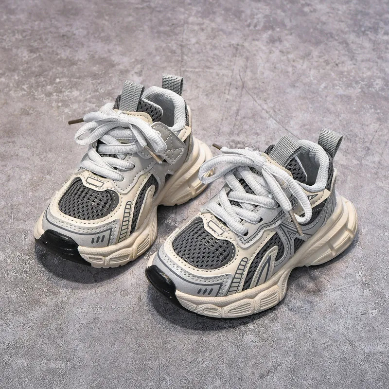 Childrens Boys Girls Chunky Sneakers Kids Hiking Tennis Running Shoes Toddler Lightweight Breathable Casual Trainers I01156 251014CJ XJ260303