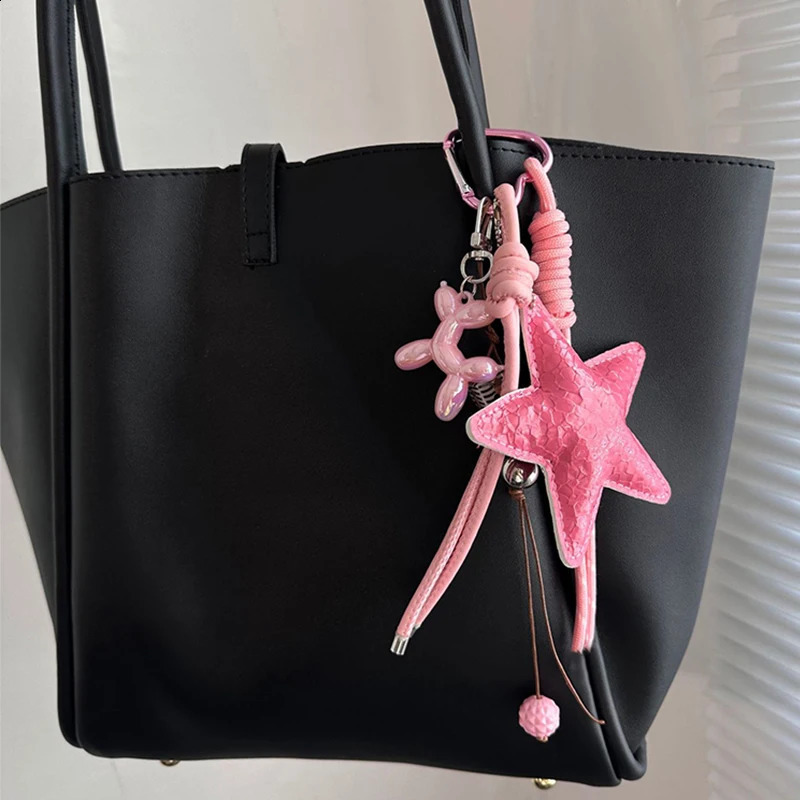 PU Leather Starfish Bag Charm Cute Decorative Keychain Decoration Fashion Braided Rope Bag Accessorie 251030