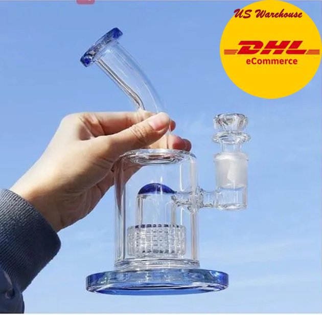 Thick Glass Water Bongs Beaker Hookahs Smoking Glass Water Pipes bubbler Oil With 14mm Joint Fast Shipping