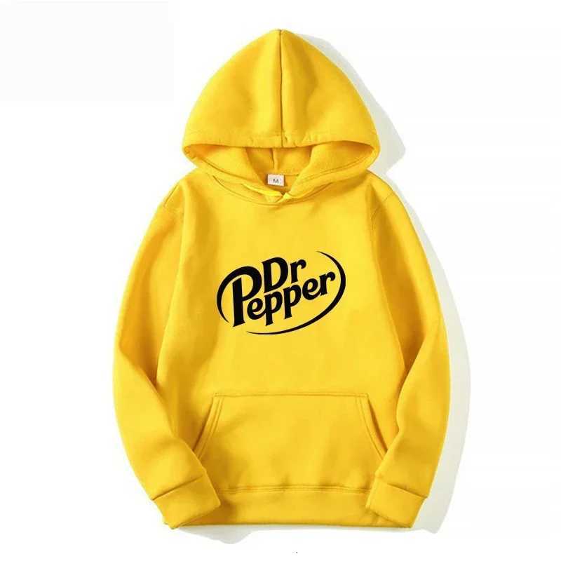 Autumn Warmth Dr Pepper Letter Printed Hooded Sweatshirt Street Mens Polar New Fashion Casual Sweatshirt Neutral Pullover Top W251020
