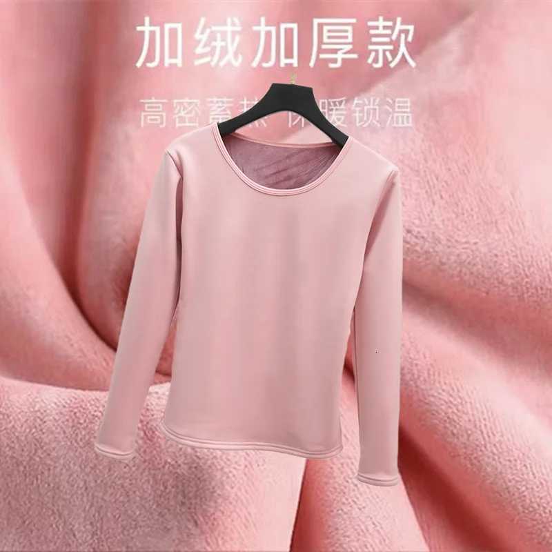 Womens Thermal Underwear Fleece Lined Tops Plus Velvet Thickening Long Sleeves Bottoming Shirt High Quality Pullover ShirtsT251020