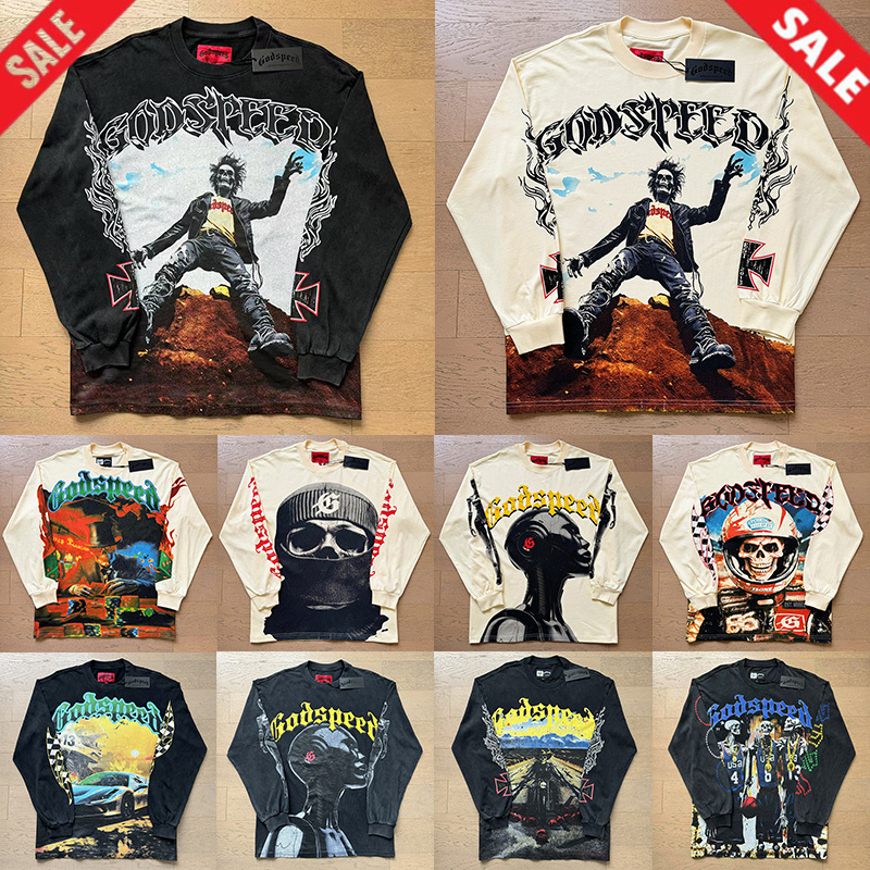 Designer Godsspeedes long t shirt Shirts fashion classics graphic tee tshirt mens clothes loose hip hop rock womens high-quality Long sleeves shirt size s-xl