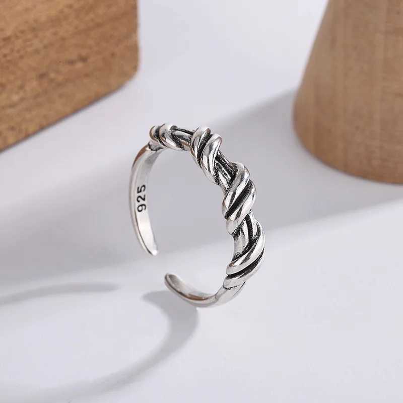 925 Sterling Silver Winding Adjustable Rings For Women Wedding Luxury Jewelry J251020