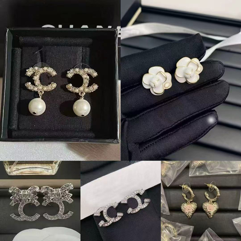 Earring luxury gold plated designer's earrings stud women diamond earring wedding party accessories Christmas gift 33vip