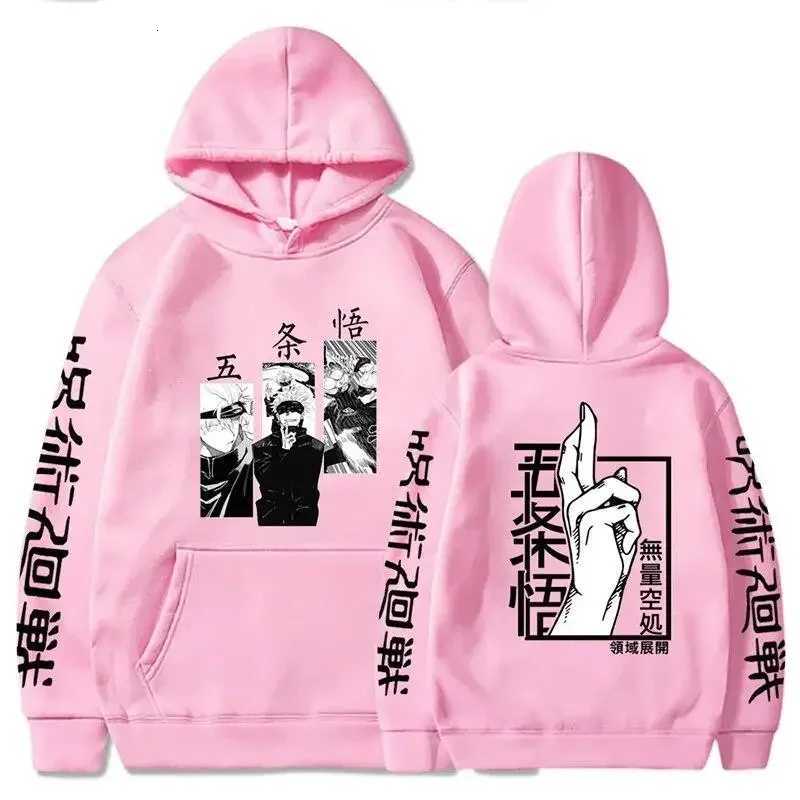 Jujutsu Kaisen Anime Hoodie Gojo Satoru Print Hooded Pullover Harajuk Mens Streetwear Fashion Casual Fleece Winter Sweatshirt W251020