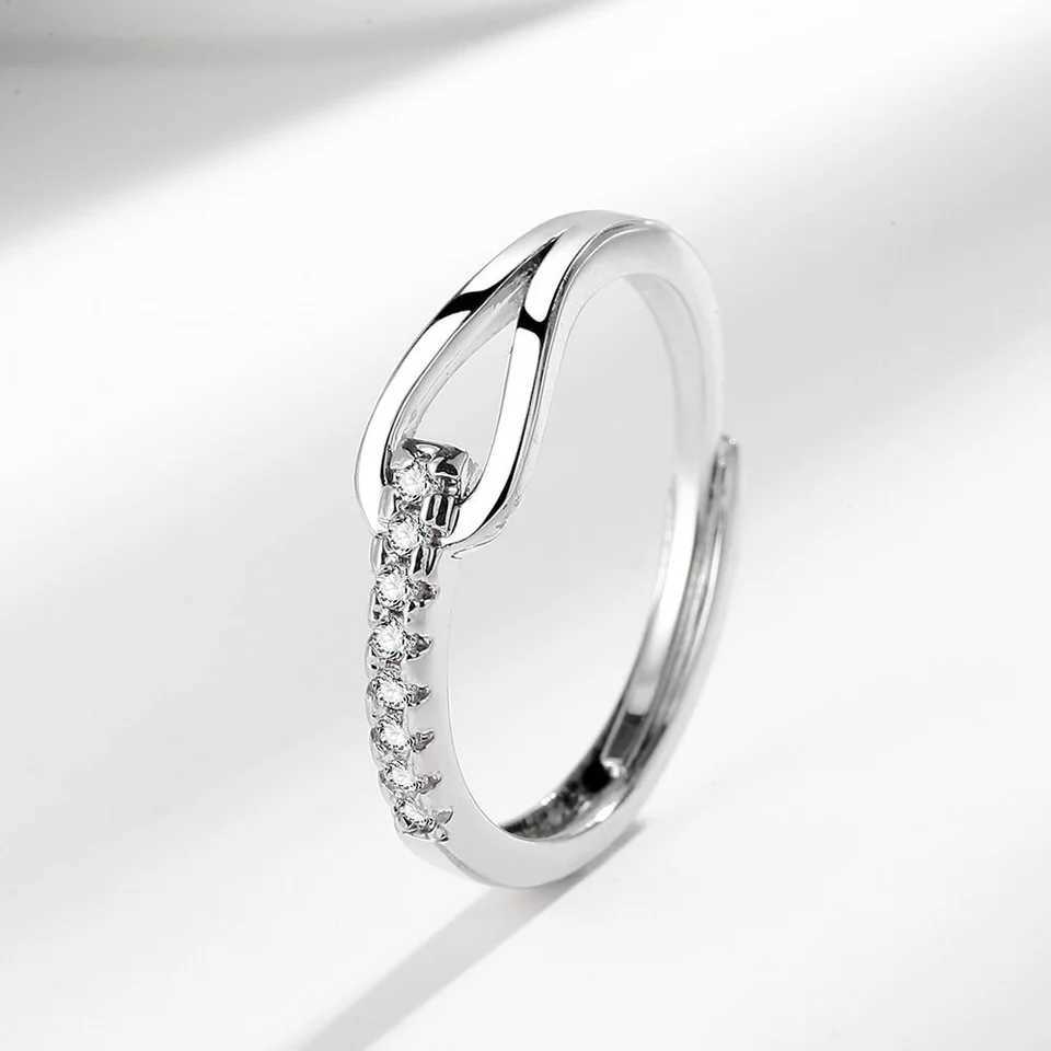 925 Sterling Silver HighEnd Full Diamond Hollow Design HorseshoeShaped Zircon Ring Personalized HighQuality Womens Ring J251020