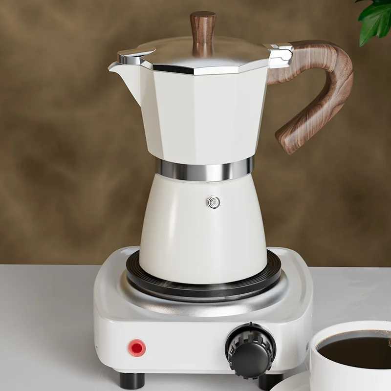 NXI Moka Pots 150300ML Vintage ic Coffeeware resso Aluminum Maker Cafe Accessories Maker Kettle Latte Stoves Y251020