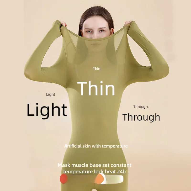 Autumn Womens Thermal Underwear Winter Clothes Seamless Thick Double Layer Warm Lingerie Women Thermal Clothing Set WomanT251020
