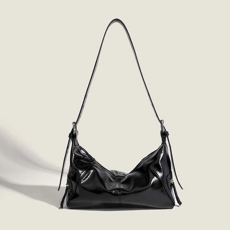 Women Top Handle PU Leather Sling Bag Solid Color Shoulder Bag Underarm Bag Fashion Portable Rivet Handbag Tote BagsT251020