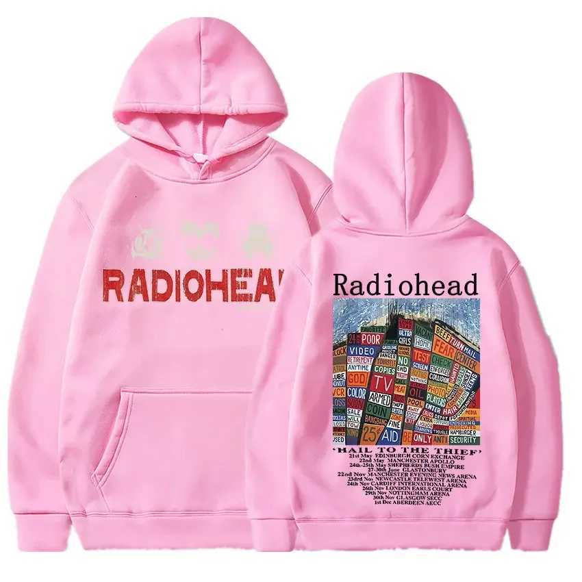Radiohead Retro Hiphop Rock Band Print Men Hoodie Street Casual Fashion Trendy Y2K Daily Loose LongsLeeve Sweatshirt W251020