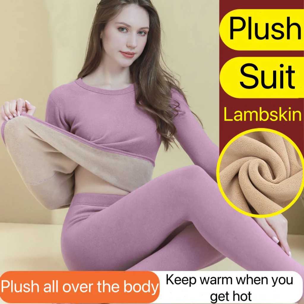 Womens Thermal Underwear Sexy Ladies Intimates Seamless Warm Lingerie Long Sleeve Thickened Pajamas Suit Womens Underwear SetT251020