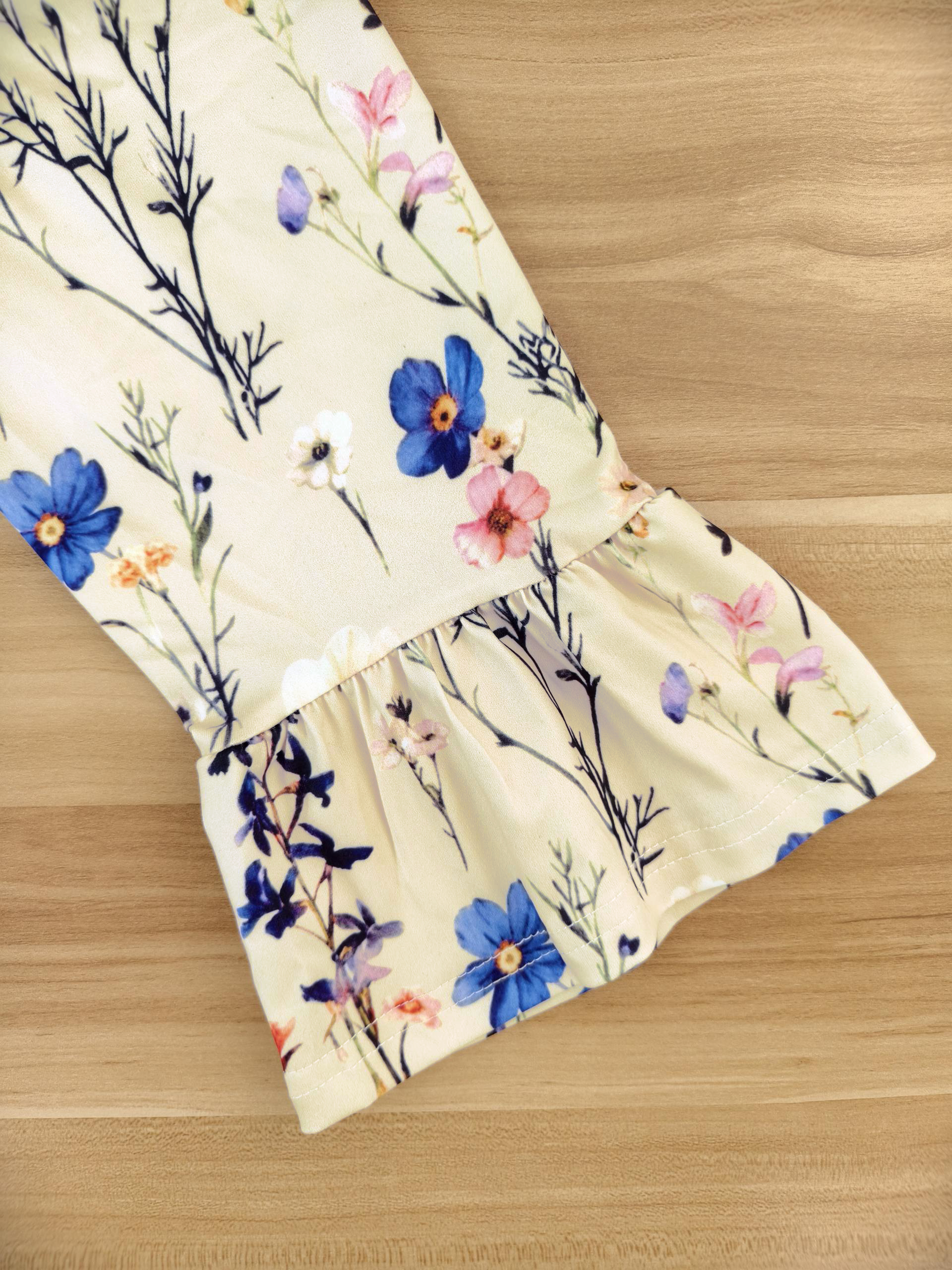 Women's Autumn & Winter New Floral Printed V - Neck Midi Dress, Casual Vacation & Commute Milk Silk Dress for Mom-CF55109