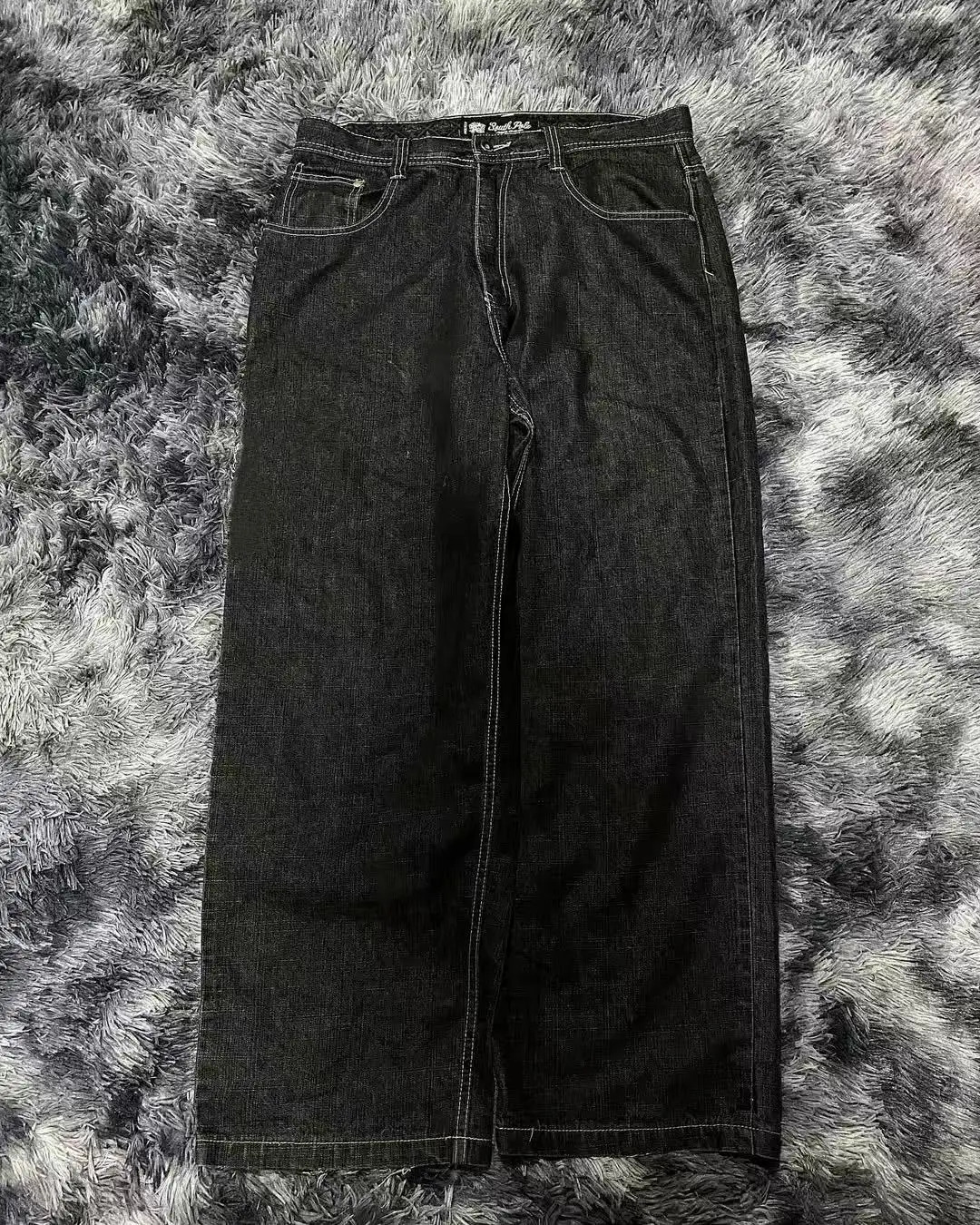 Street Fashion Jeans Men Letter Embroidery American Harajuku Straight Wide Leg Pants Hip Hop Retro Joker Casual Couple 251017