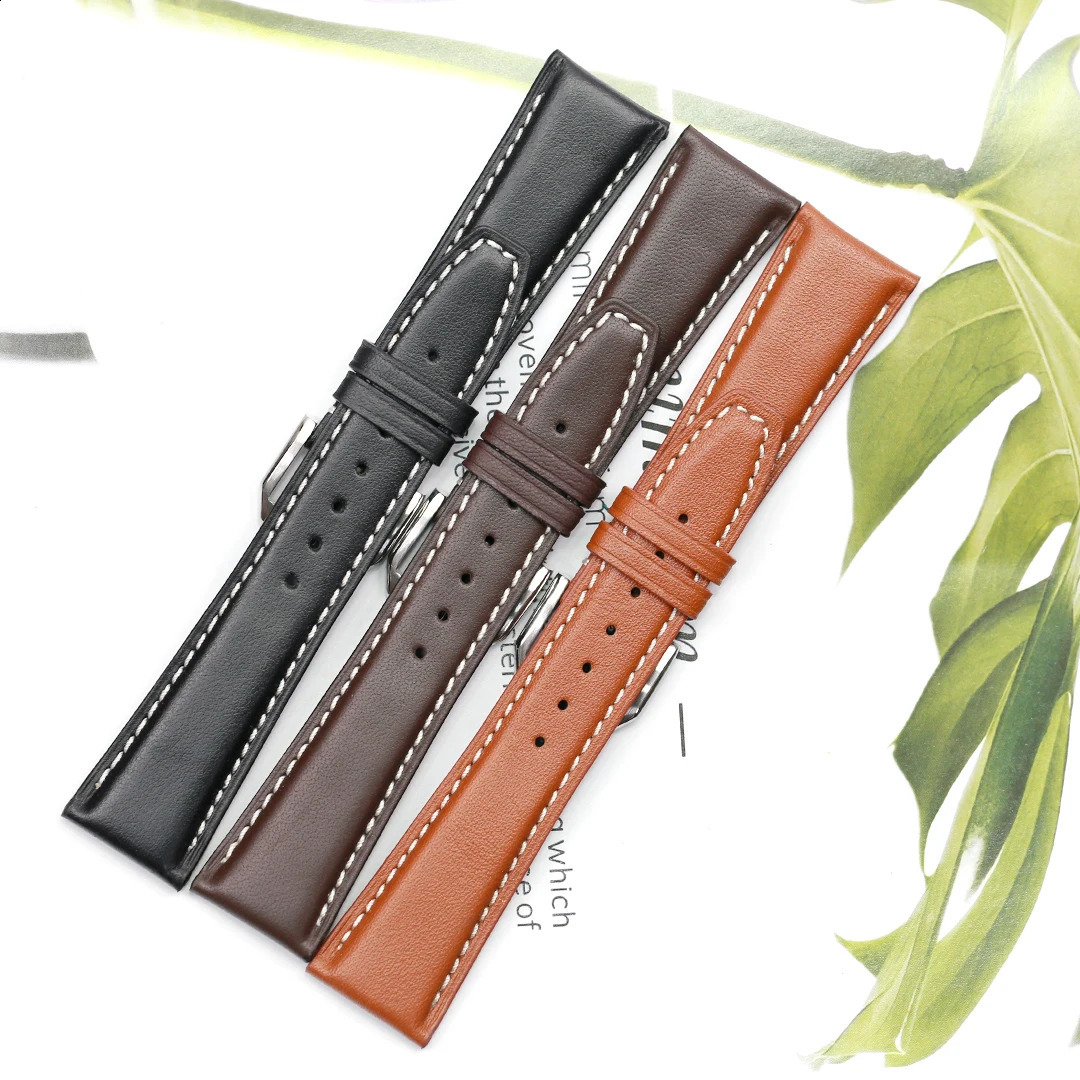 22mm 20mm Genuine Leather Alligator Texture Watch Band for IWC Portofino Mens Watch Soft Comfortable Replacement Strap 251016