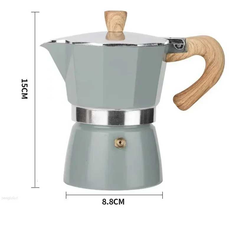 150300ml Mocha Pot Aluminium resso Maker Percolator Kettle Latte Italian Moka Cafeteira Stovetop Coffee Maker Mocha Pot Y251020