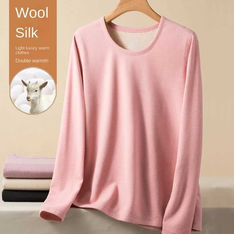 Velvet Thick Warm Long John Women Winter Clothes Wool Thermal Underwear For Men Plus Size Thermal Set Female Second Skin SuitT251020