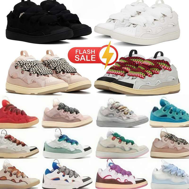 High - quality Designer casual sneakers Leather styles for both men and women white ivory black including men's training running platform shoes 36-46