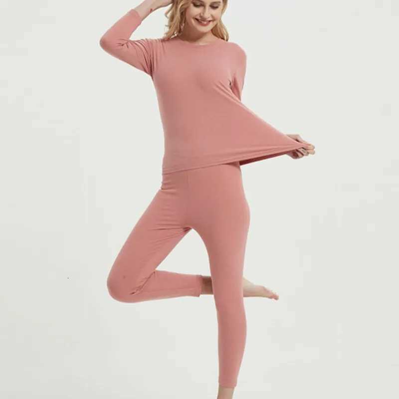 Home Men and Women Thermal Underwear Set Moisturewicking Breathable Fleece Sexy Casual Thickened Long Sleeve for LoungewearT251020