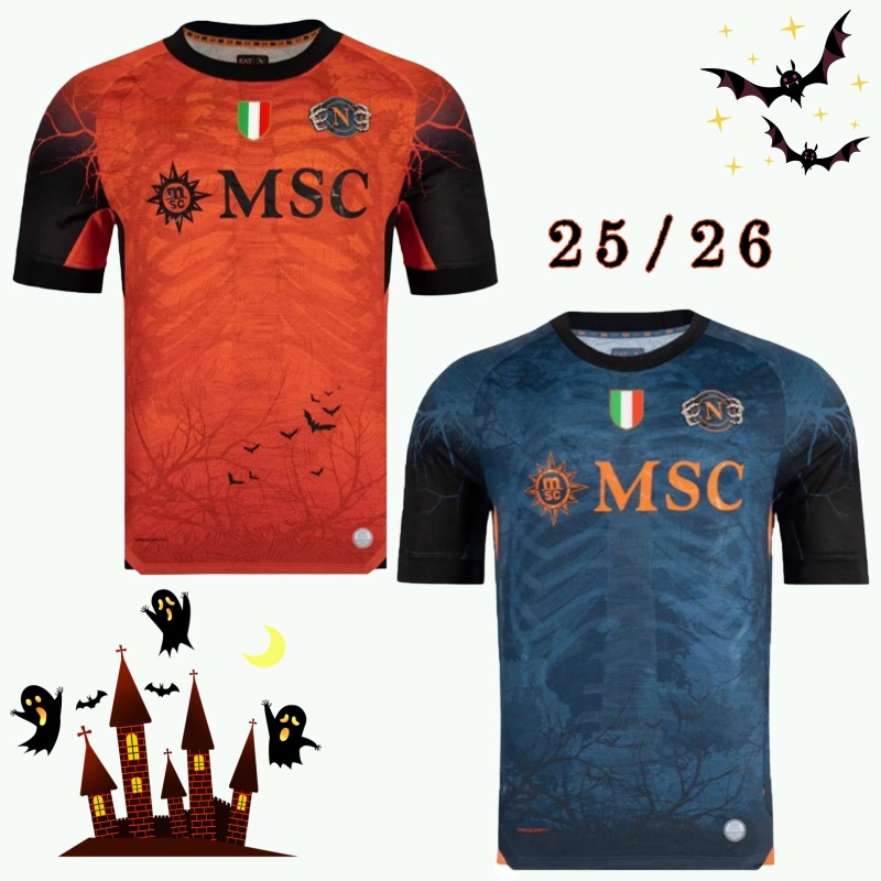 2025 2026 SSC NAPOLI Happy Halloween Scudetto PARTENOPE Soccer JERSEY LIMITED EDITION LUKAKU KVARATSKHELIA OSIMHEN McTominay .2025 2026 Football Shirt men SSC