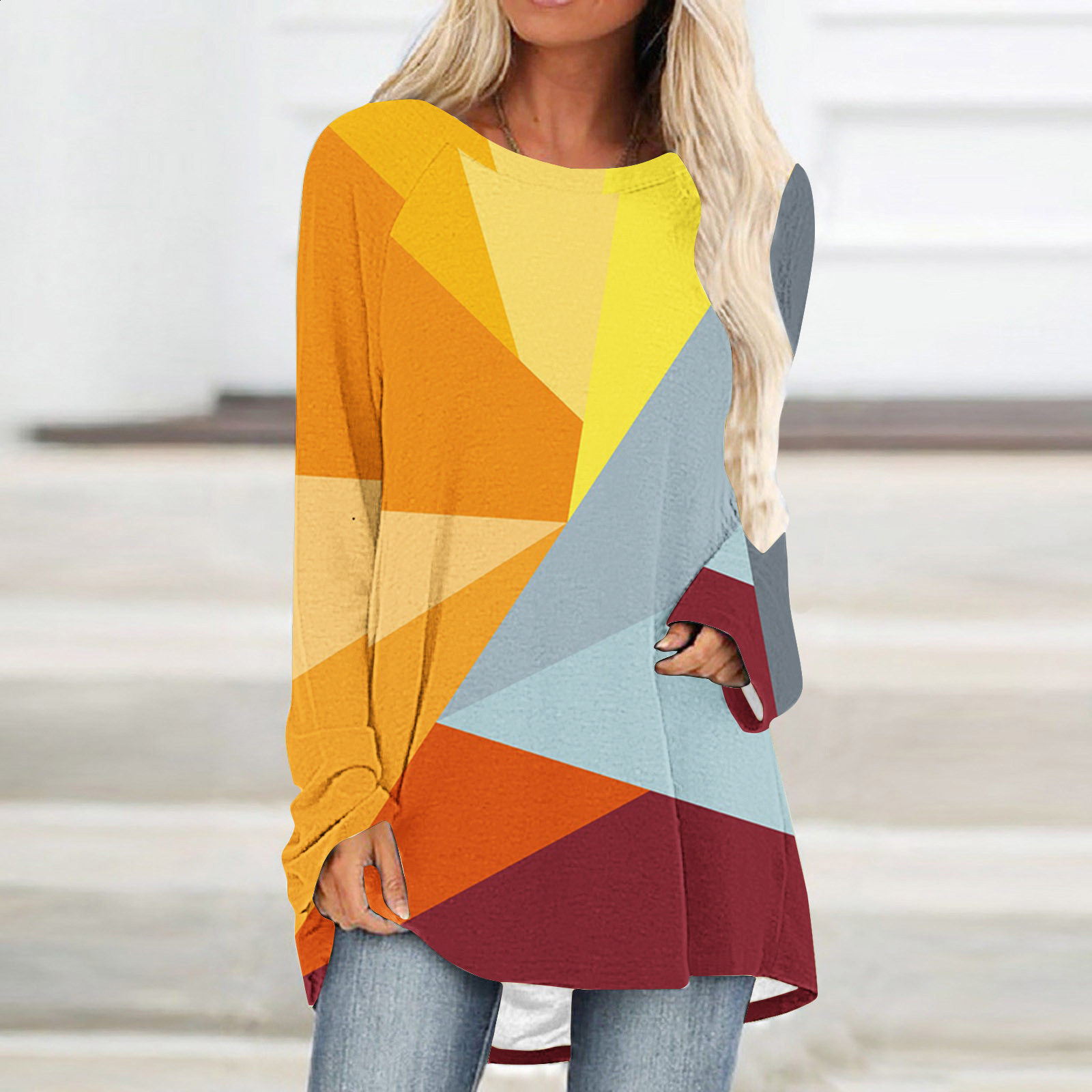 Bonboho Womens Clothing Autumn Printed Tight T-shirt Suitable for Urban Women High Neck Long Sleeve Zipper Casual Shirt Top 241114