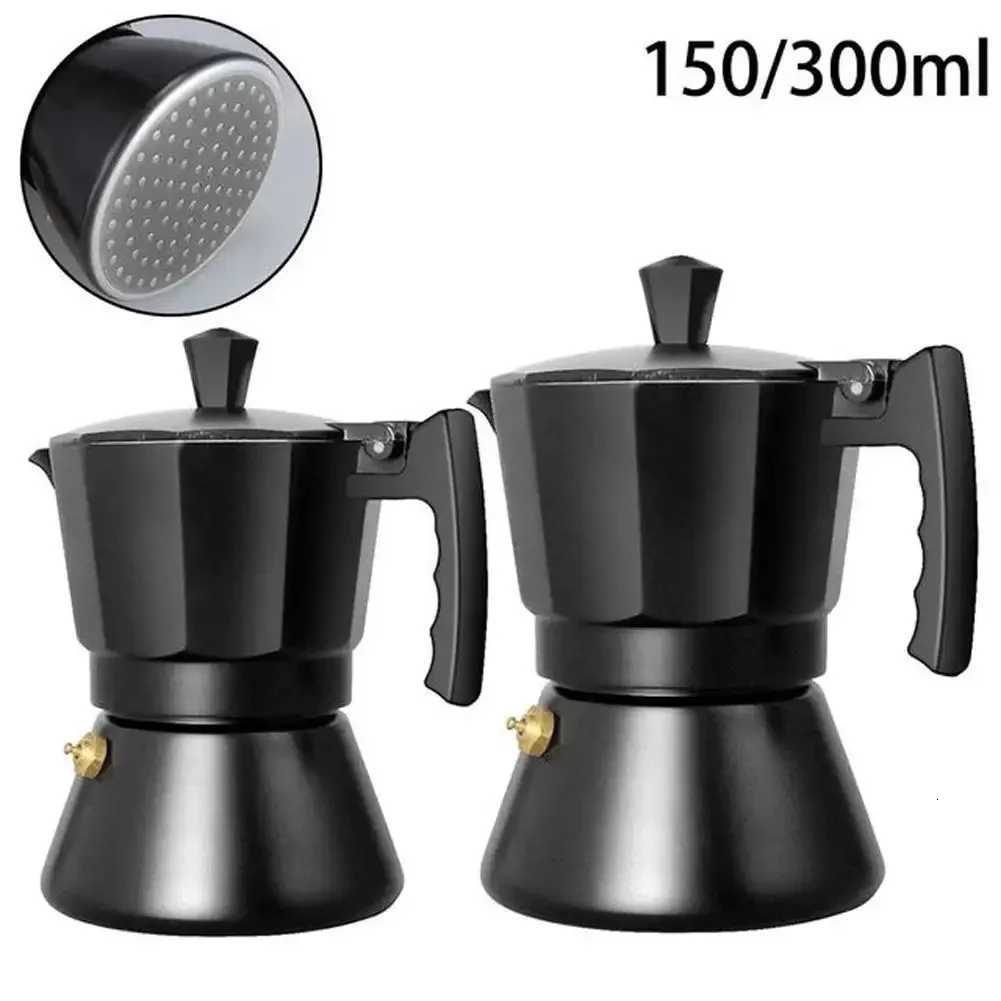 For Moka Coffee Pot 150300ml 36 Cups Authentic Italian resso Coffee Maker for Stovetop He Outdoor Coffee Pot Aluminum Y251020