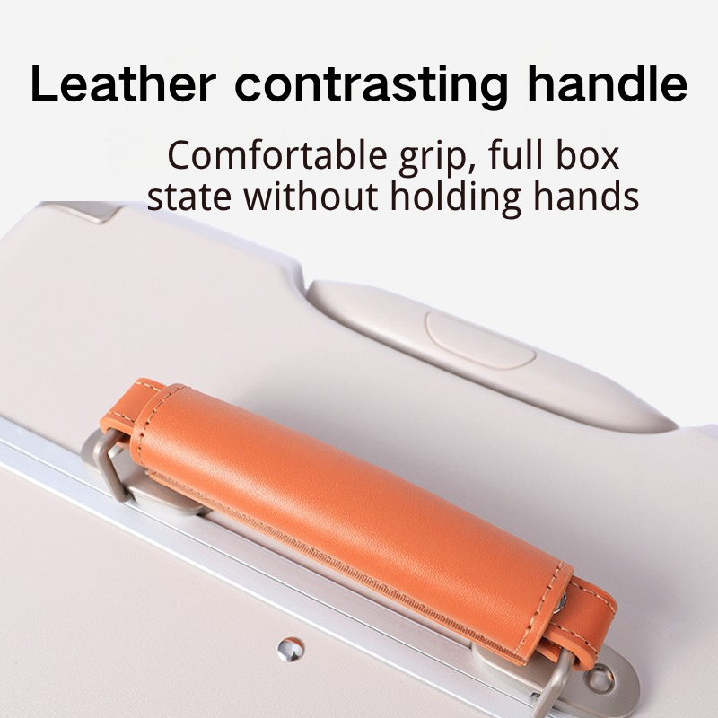 Large Capacity PC Travel Luggage with Silent Wheels, Minimalist Luxury Suitcase (20/24/28 Inch, Brown/Beige) Featuring Mother - Child Combination & Si