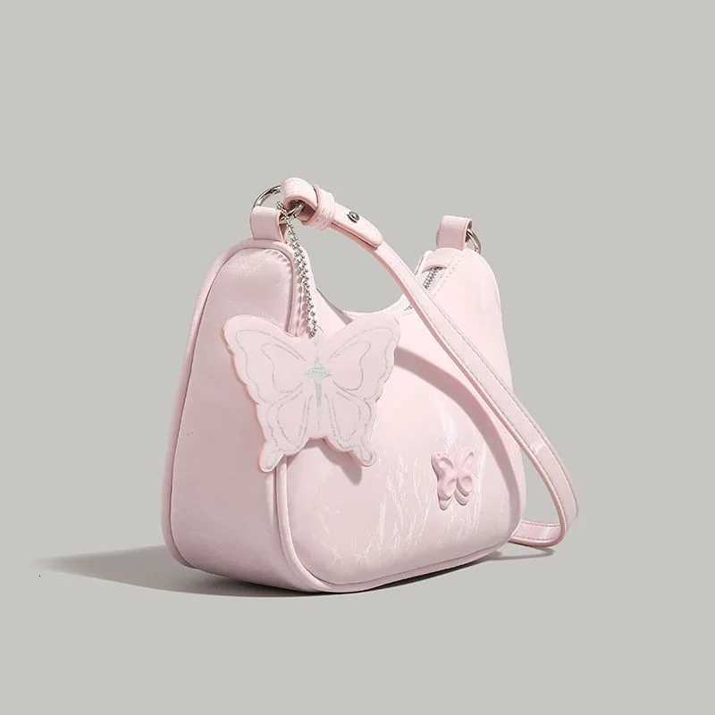 Sweet Cute Pink Bow Underarm Bag Women 2025 New Minimalist Luxe Dumpling Purse Ladies Premium Texture Shoulder Crossbody Bag Y2KT251020