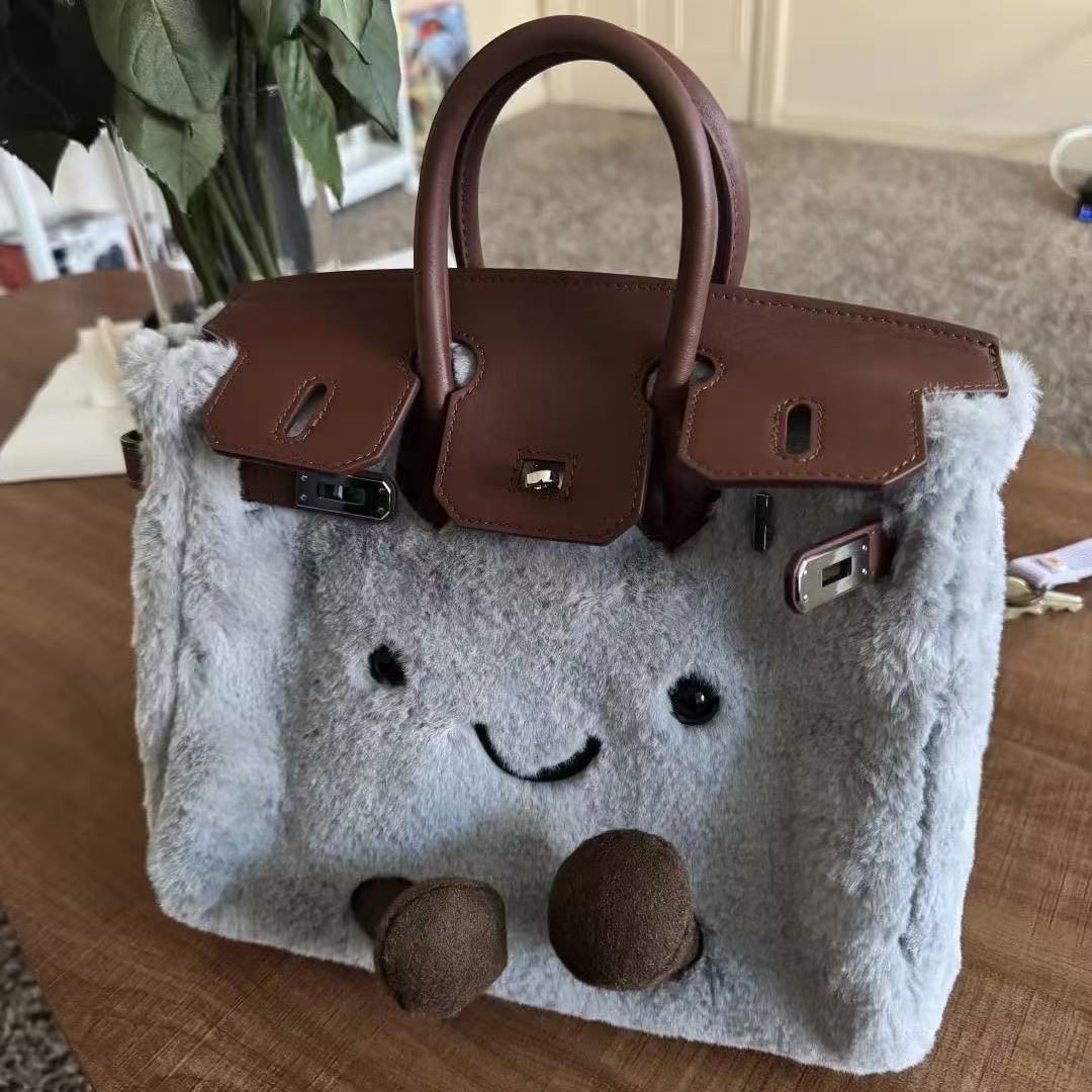 Hot selling Cute Plush Storage Tote Crossbody Large Capacity Daily Handbag Shoulder Dual Purpose Bag Gift for Women designer bag