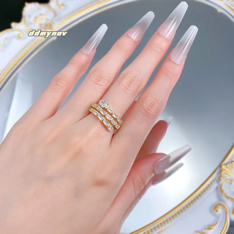 Sterling Sier Engagement Rings Pear Cut Moissanite Dia - Elegant Bridal Band for Women, Promise Ring ddmynov ddmynov